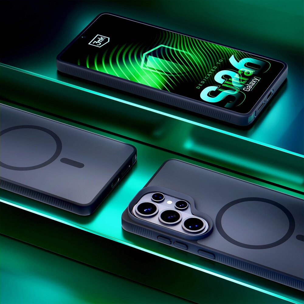 Samsung Galaxy S26 Ultra 3mk Smoke MagCase dėklas – pilkas permatomas 6