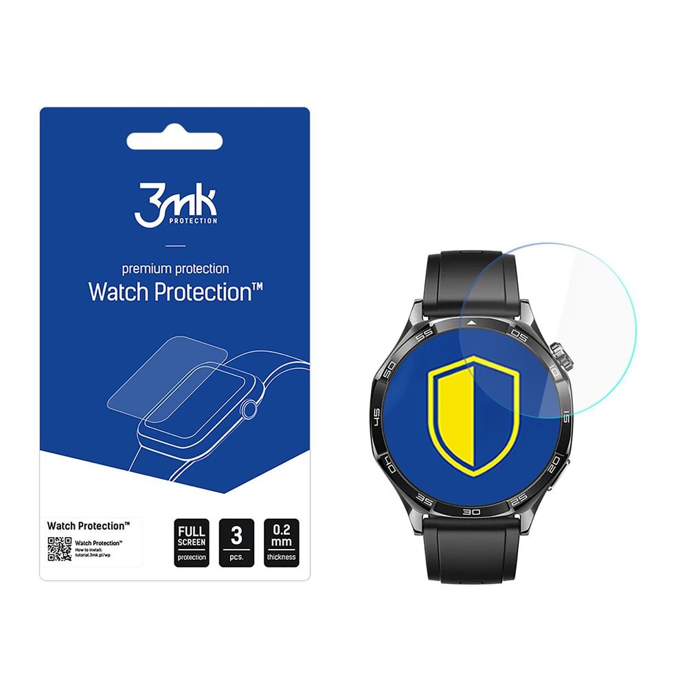 Huawei Watch GT 5 Active 46mm 3mk Watch Protection FlexibleGlass hibridinis laikrodžio stiklas Huawei Watch GT 5 Active 46mm 3mk Watch Protection FlexibleGlass hibridinis laikrodžio stiklas