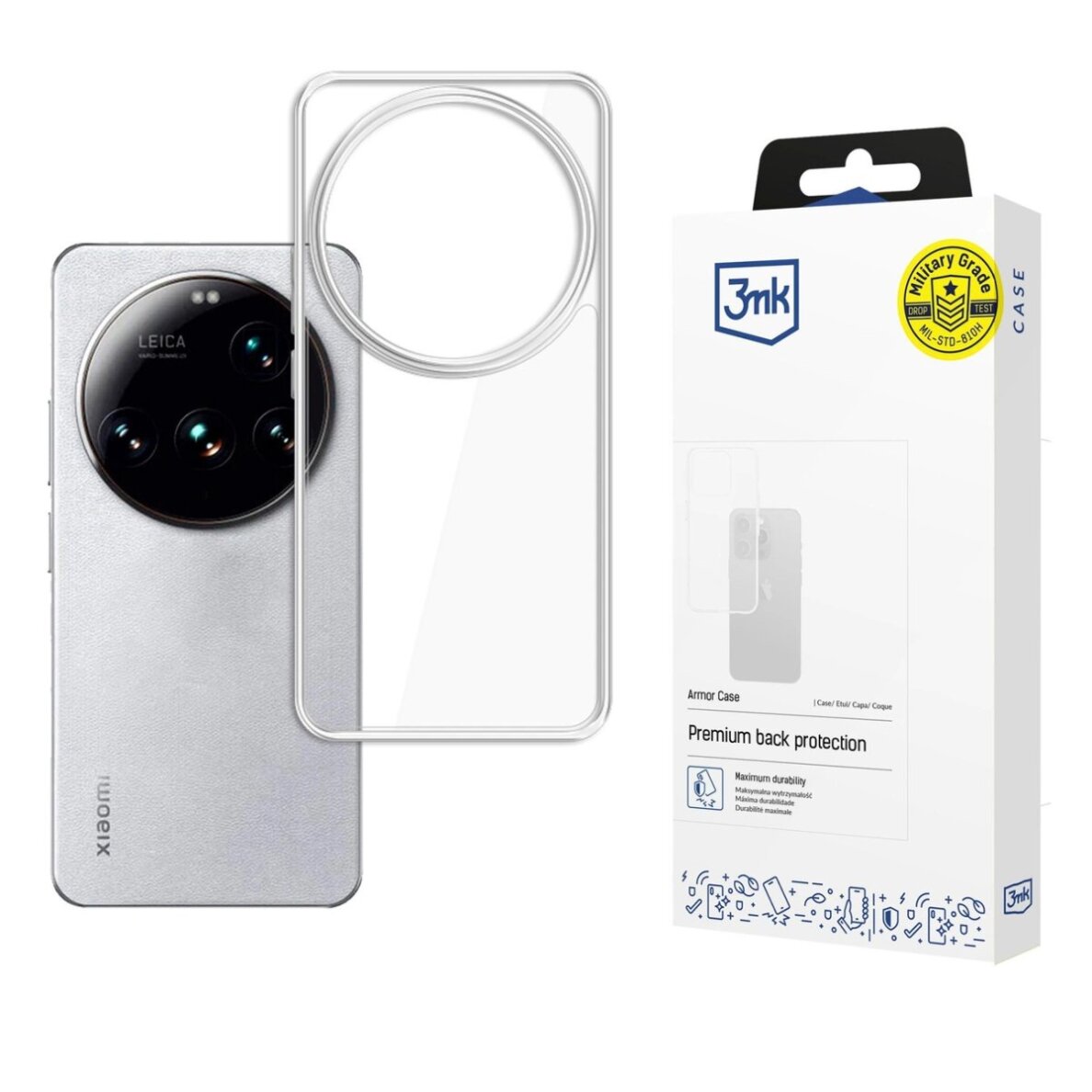 Xiaomi 15 Ultra dėklas 3mk Armor – permatomas Xiaomi 15 Ultra dėklas 3mk Armor – permatomas
