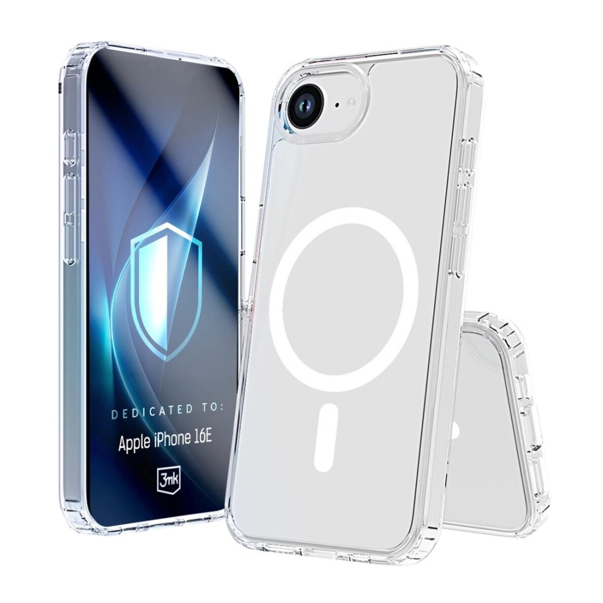 iPhone 16E dėklas 3mk Armor MagCase – skaidrus