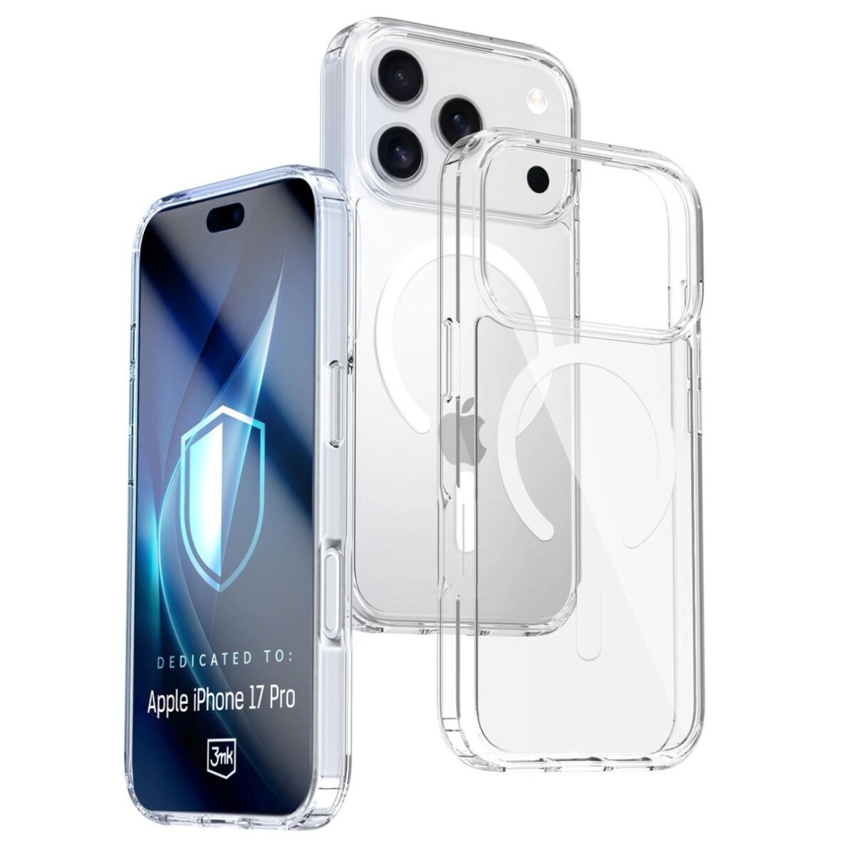 iPhone 17 Pro dėklas 3mk Armor MagCase – skaidrus