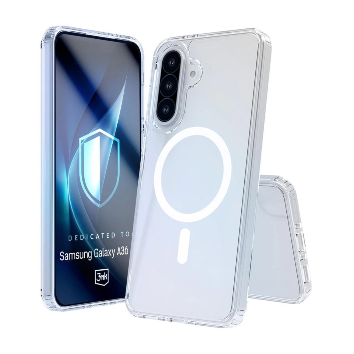Samsung Galaxy A36 dėklas 3mk Armor MagCase – skaidrus
