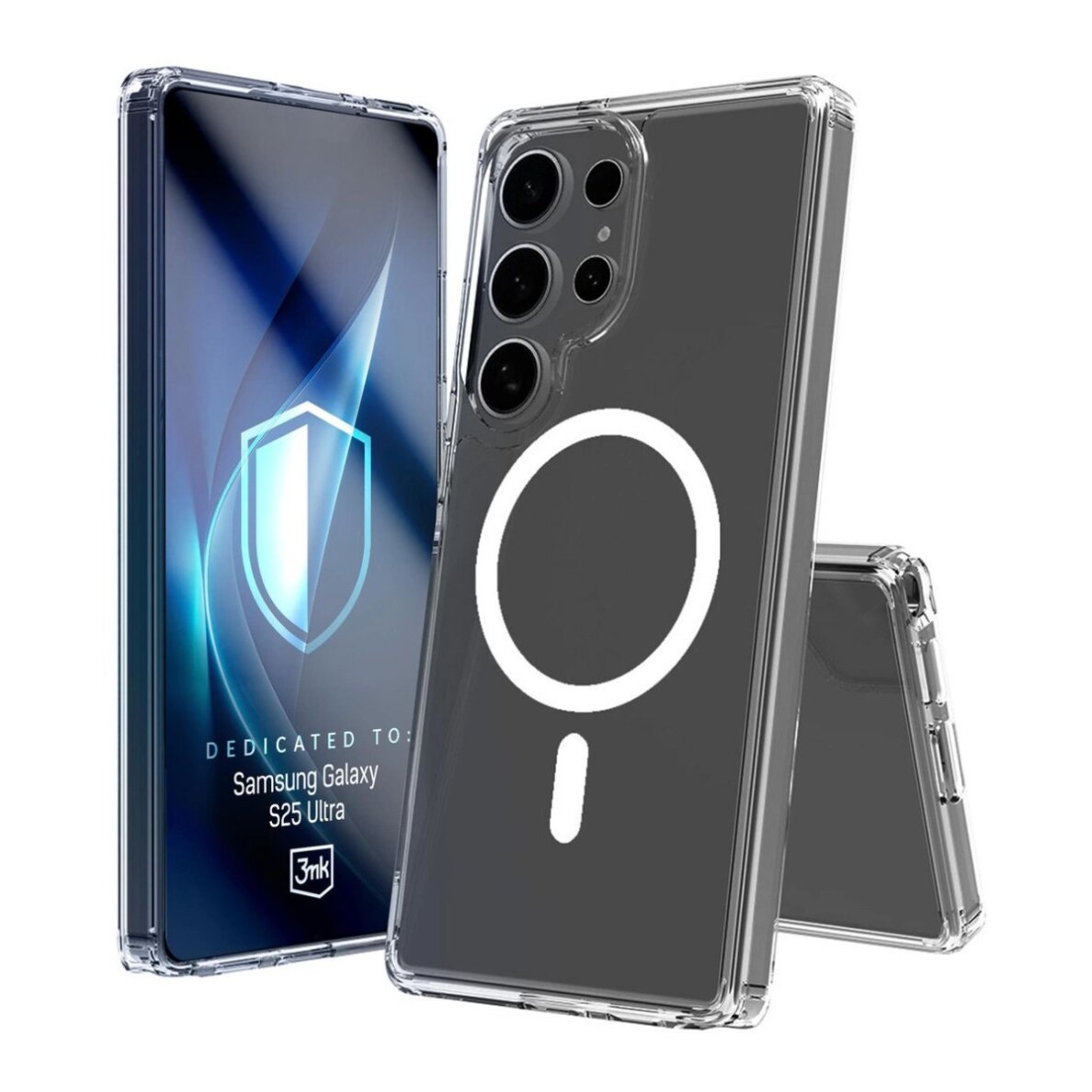 Samsung Galaxy S25 Ultra dėklas 3mk Armor MagCase – skaidrus
