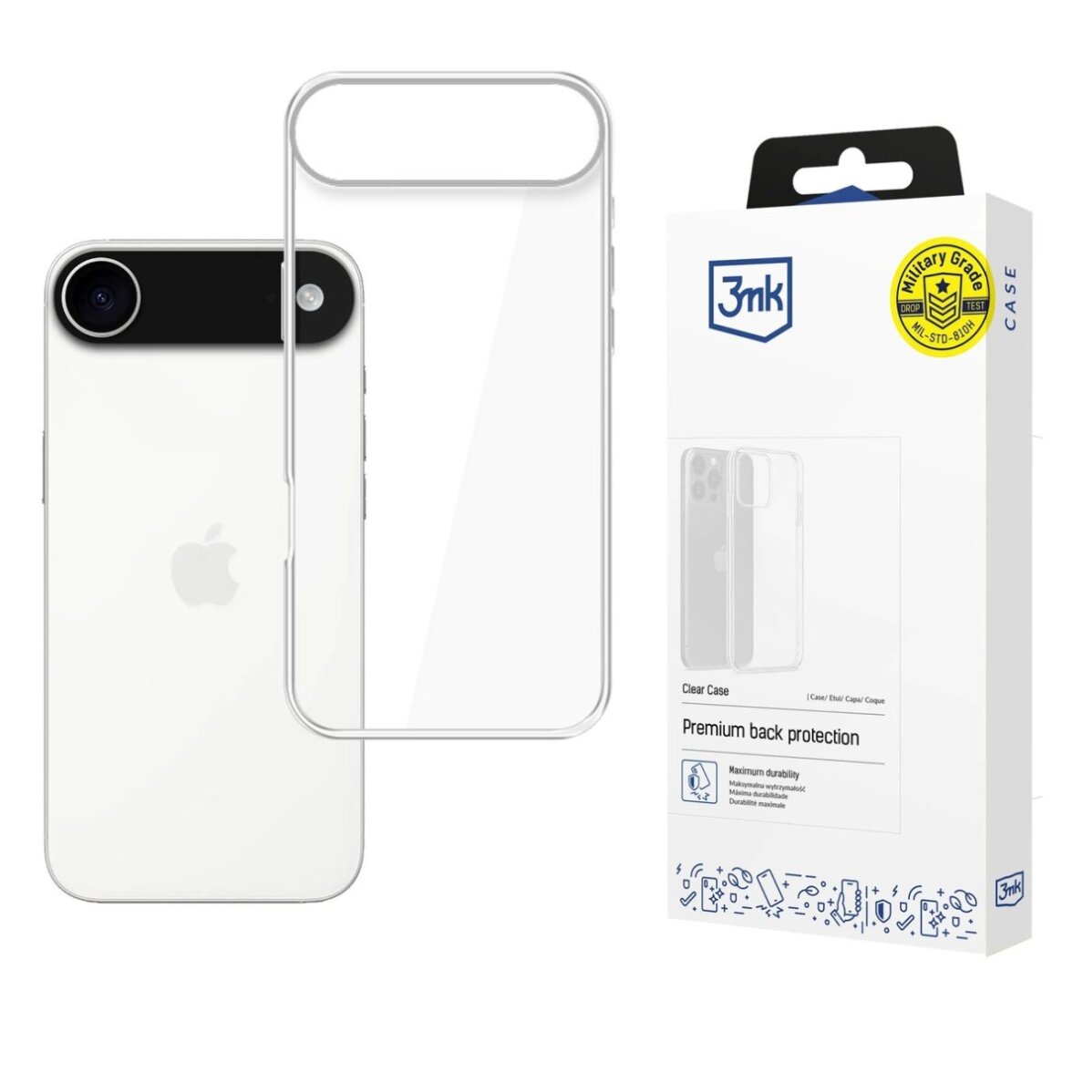 iPhone 17 Air dėklas 3mk Clear Case – skaidrus iPhone 17 Air dėklas 3mk Clear Case – skaidrus