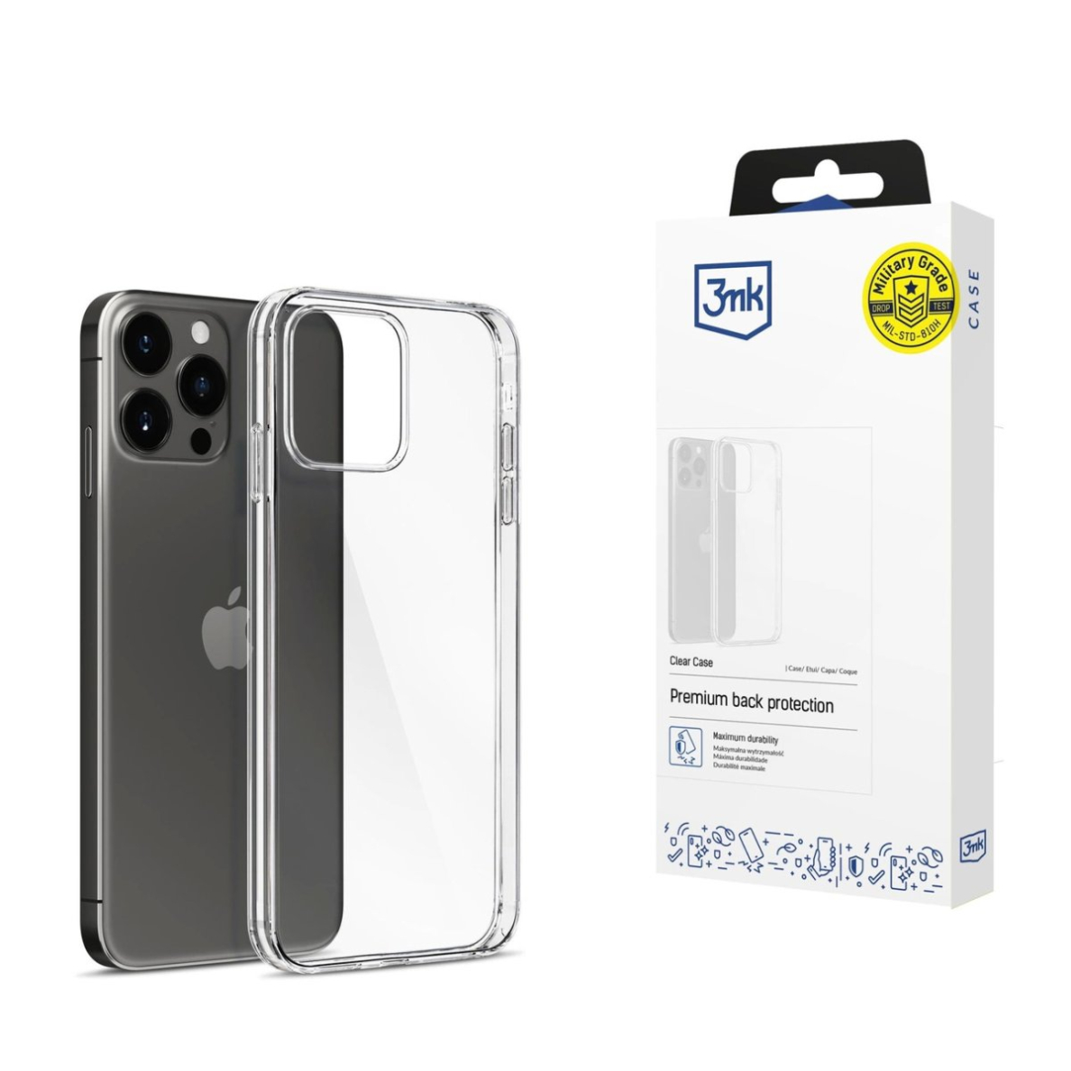 3mk Clear Dėklas iPhone 16 Pro Max - permatomas 3mk Clear Dėklas iPhone 16 Pro Max - permatomas