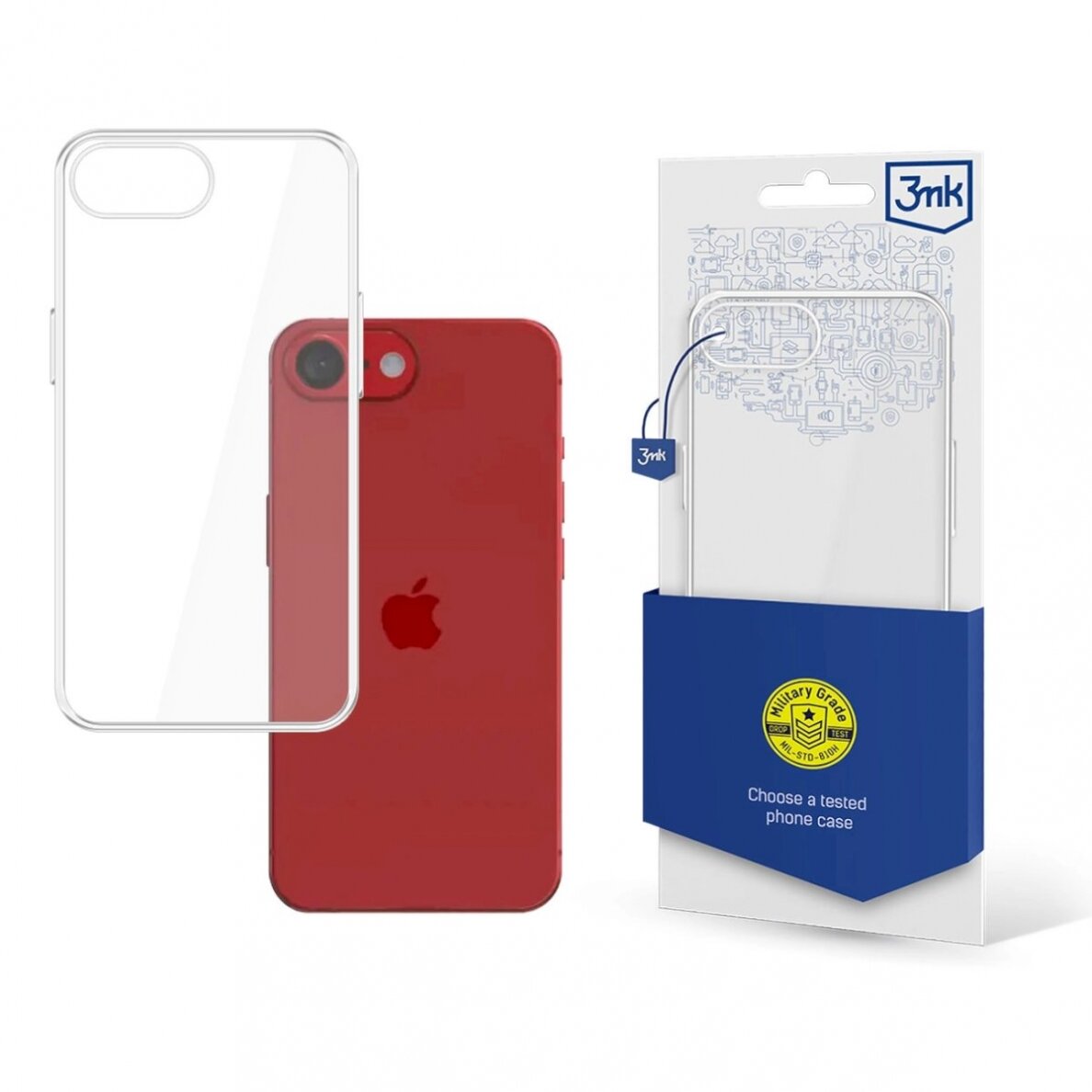 iPhone SE 4 3mk Clear dėklas – permatomas