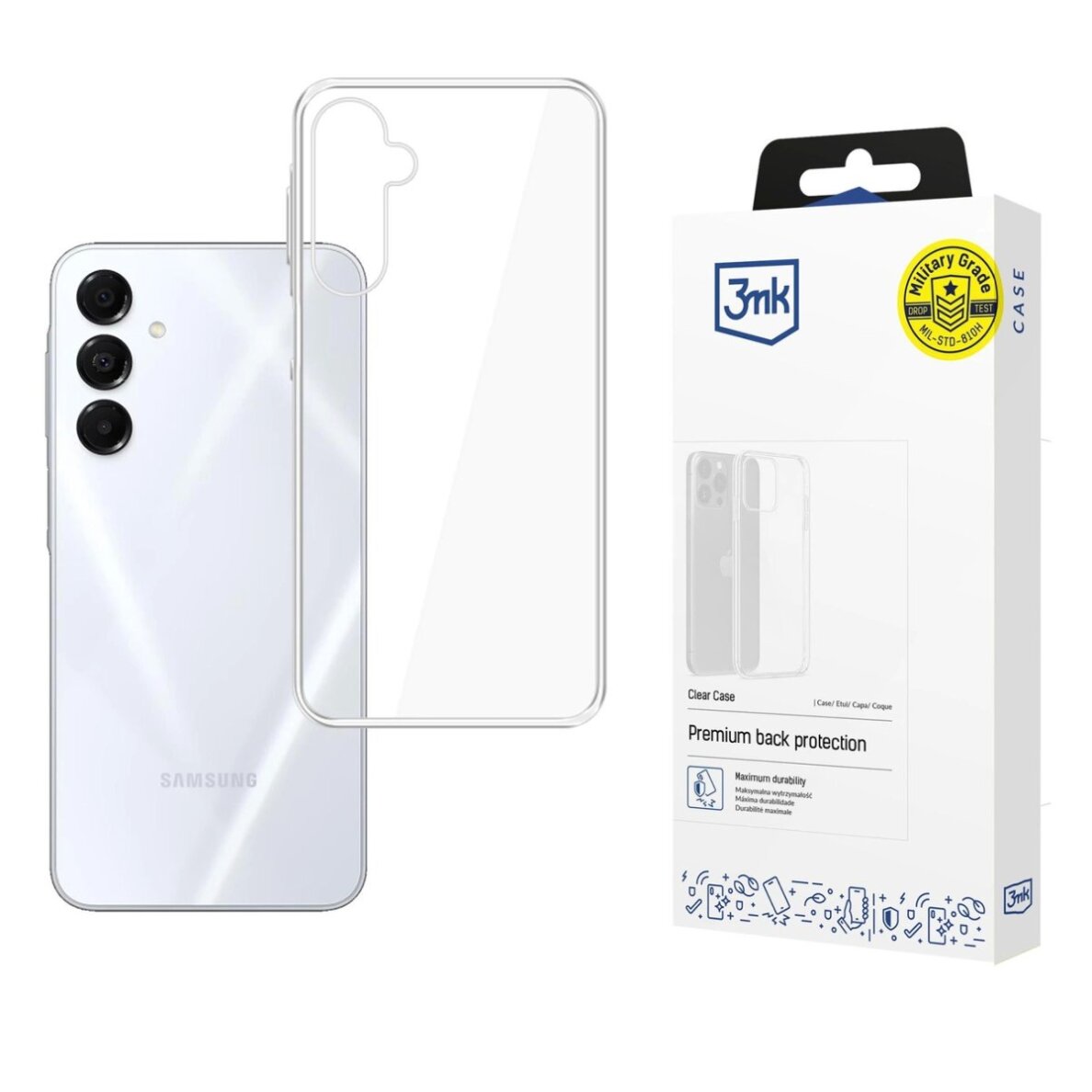 Samsung Galaxy A17 5G dėklas 3mk Clear Case – skaidrus