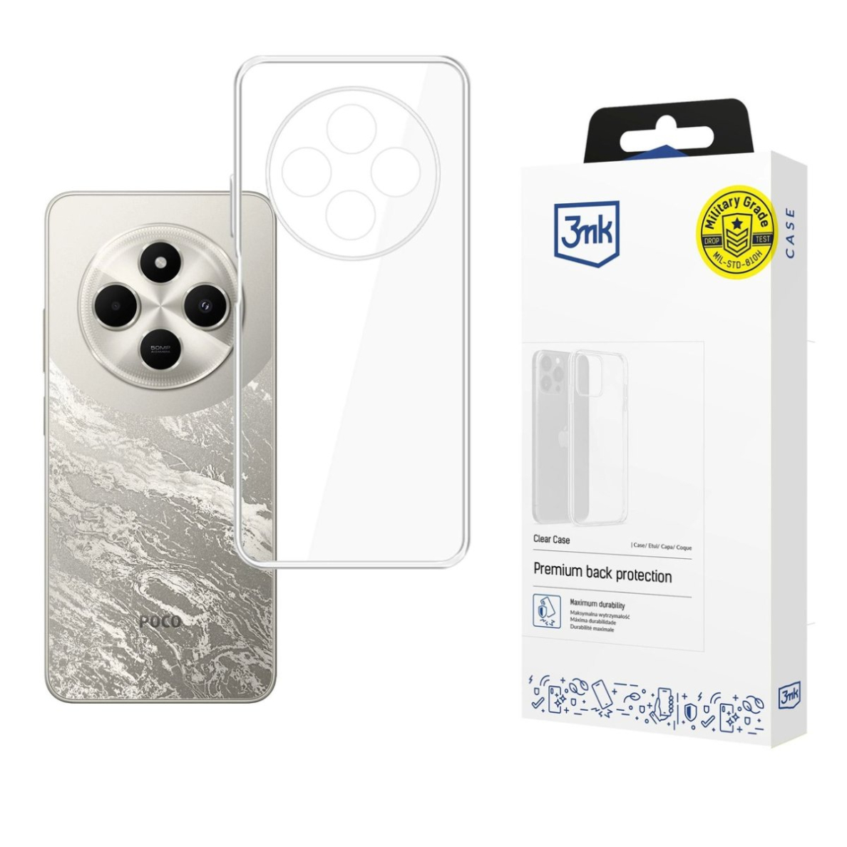 3mk permatomas dėklas Xiaomi Poco C75 - permatomas