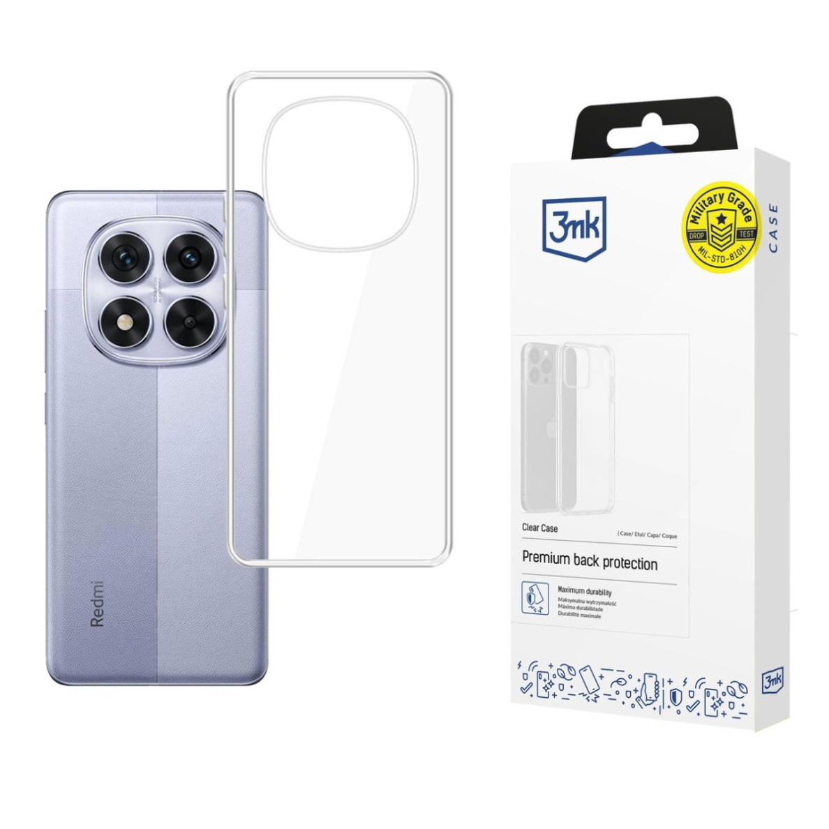 3mk Clear Dėklas Xiaomi Redmi Note 14 Pro - Permatomas