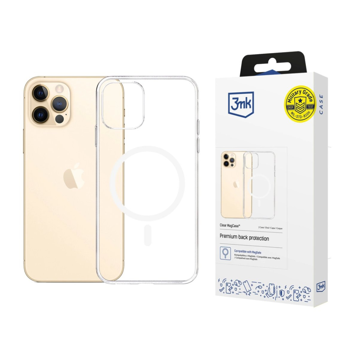 3mk Clear MagCase Dėklas Apple iPhone 12 Pro Max - Permatomas 3mk Clear MagCase Dėklas Apple iPhone 12 Pro Max - Permatomas
