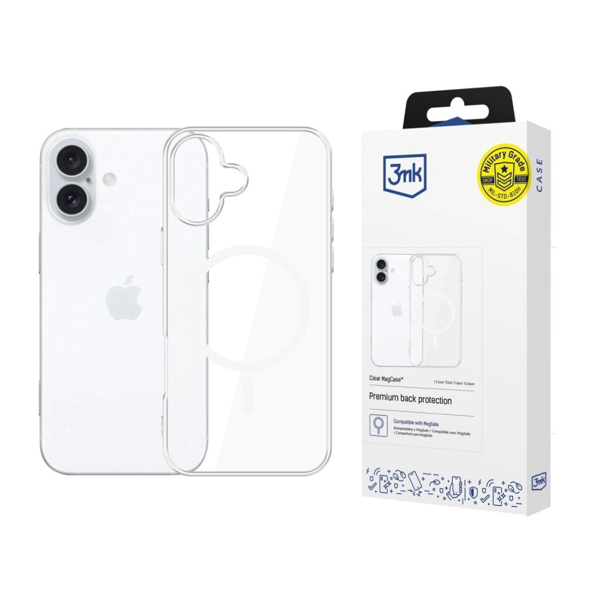iPhone 17 dėklas 3mk Clear MagCase – skaidrus iPhone 17 dėklas 3mk Clear MagCase – skaidrus