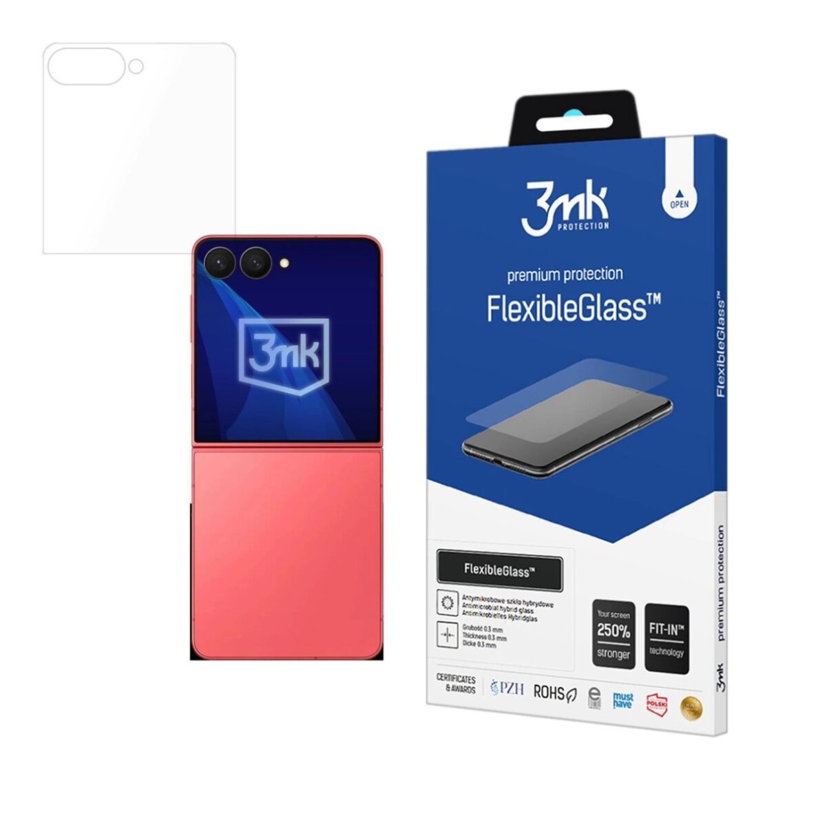 Samsung Galaxy Z Flip 7 3mk FlexibleGlass hibridinis stiklas Samsung Galaxy Z Flip 7 3mk FlexibleGlass hibridinis stiklas