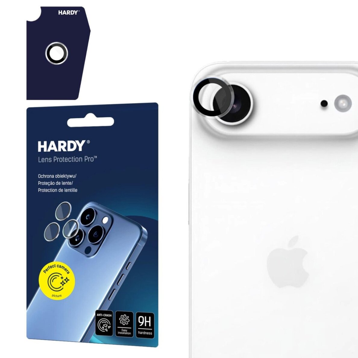 iPhone 17 Air 3mk HARDY Lens Protection Pro kameros stiklas – skaidrus