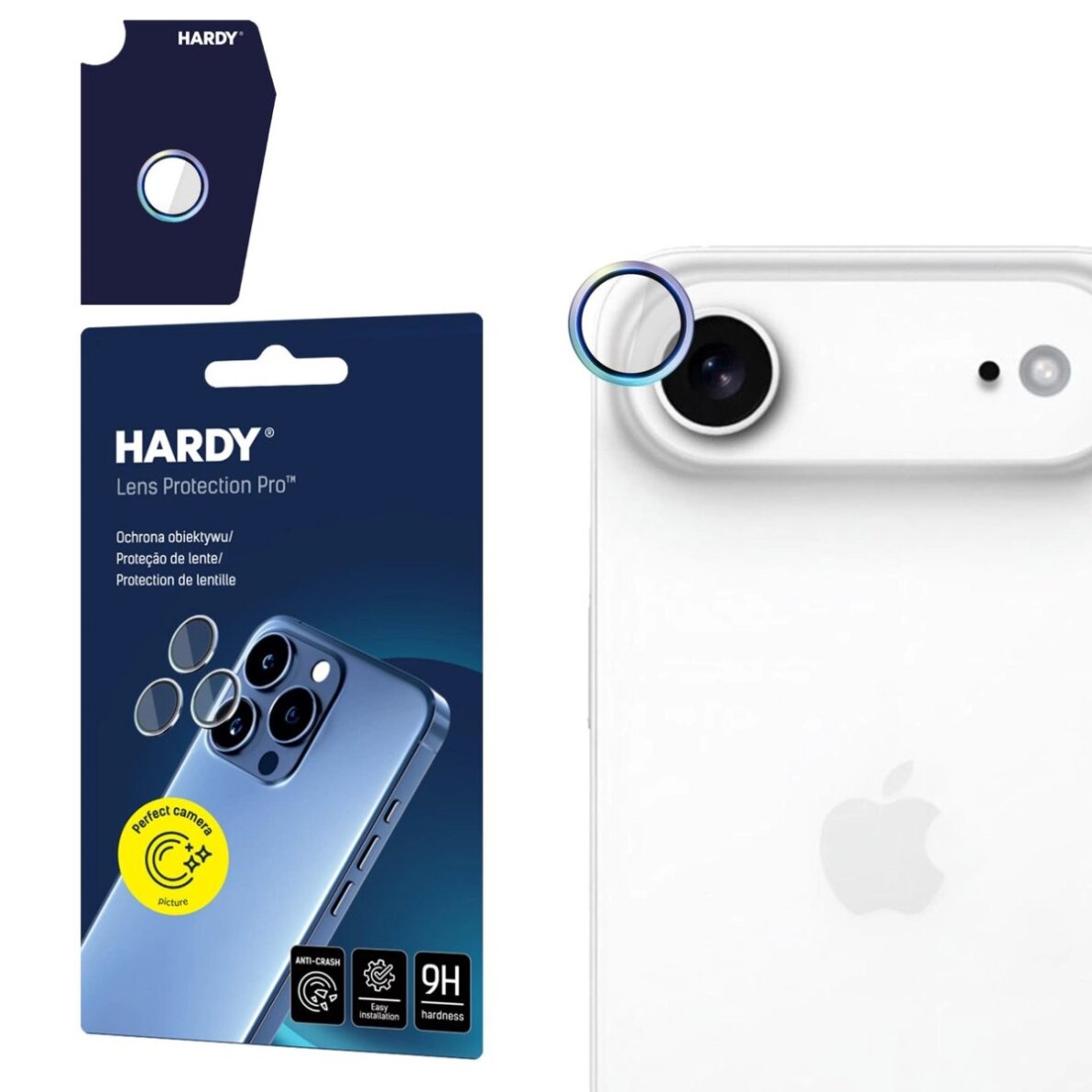 iPhone 17 Air 3mk HARDY Lens Protection Pro kameros stiklas – įvairiaspalvis