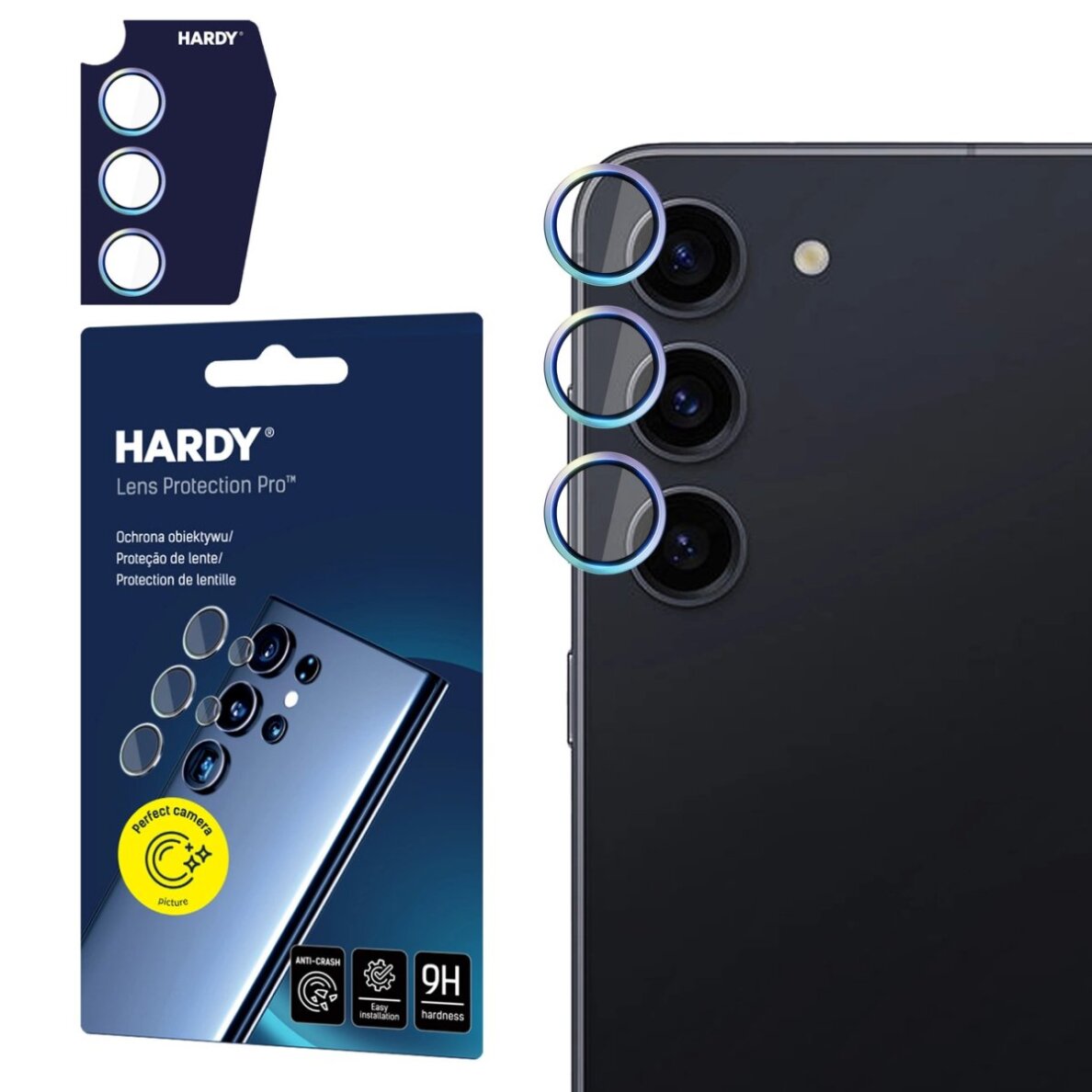 Samsung Galaxy S24 3mk HARDY Lens Protection Pro kameros stiklas – įvairiaspalvis Samsung Galaxy S24 3mk HARDY Lens Protection Pro kameros stiklas – įvairiaspalvis