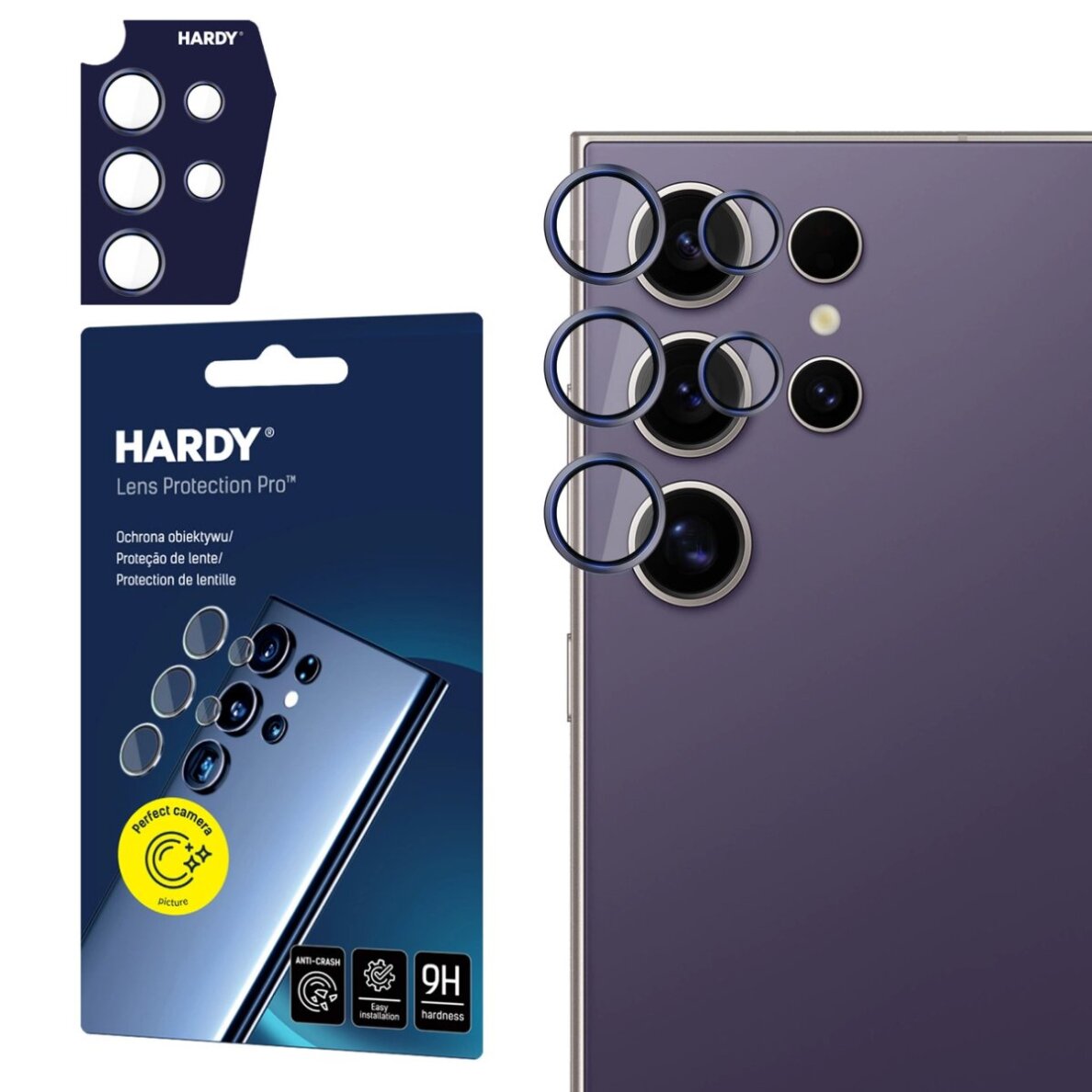 Samsung Galaxy S24 Ultra 3mk HARDY Lens Protection Pro kameros stiklas – violetinis