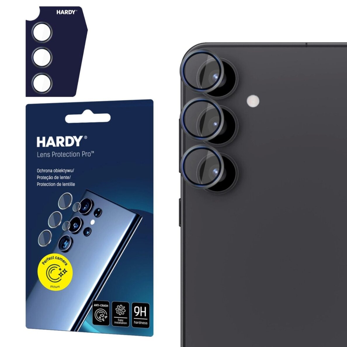 Samsung Galaxy S25 3mk HARDY Lens Protection Pro kameros stiklas – juodas Samsung Galaxy S25 3mk HARDY Lens Protection Pro kameros stiklas – juodas