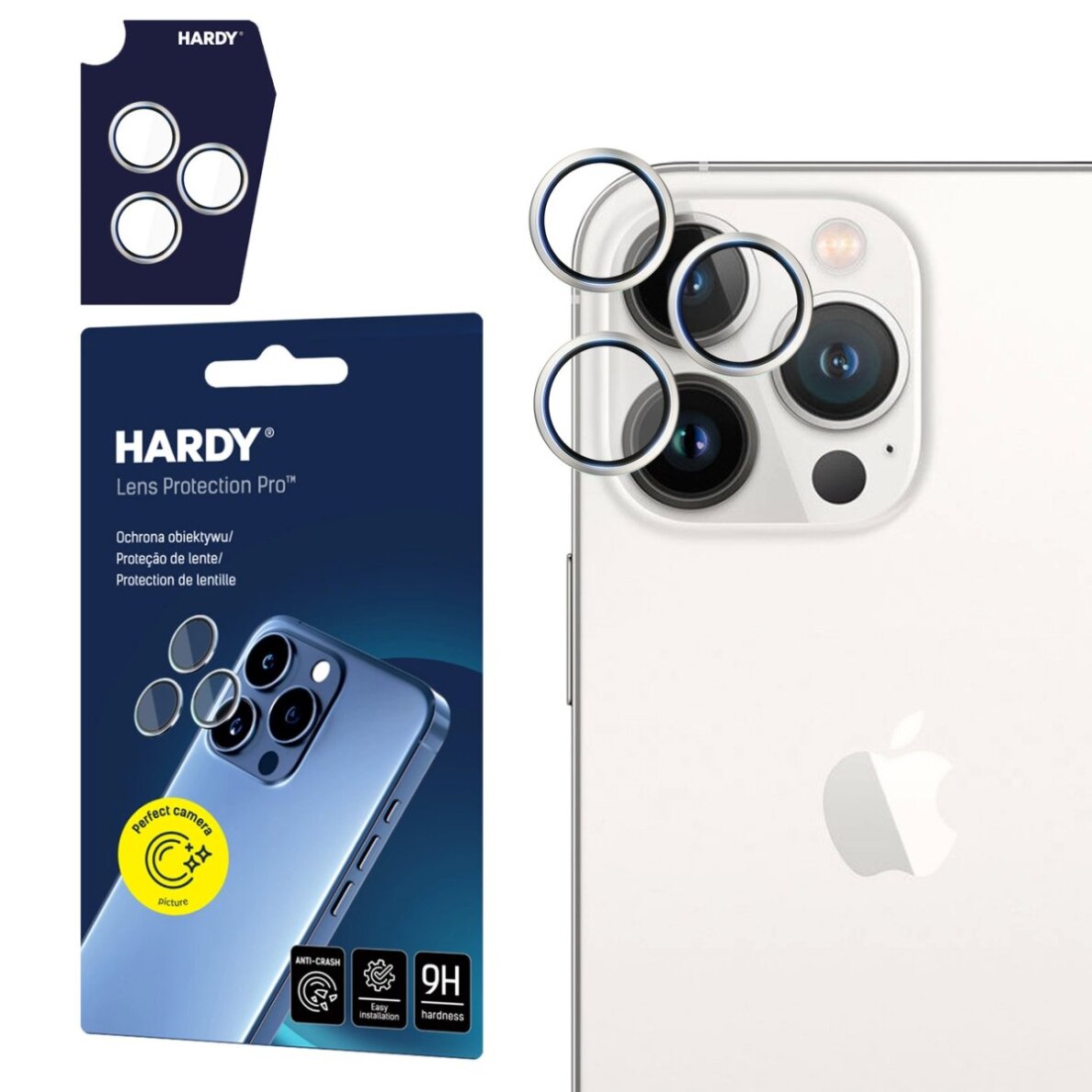 iPhone 15 Pro 3mk HARDY Lens Protection Pro kameros stiklas – baltas iPhone 15 Pro 3mk HARDY Lens Protection Pro kameros stiklas – baltas