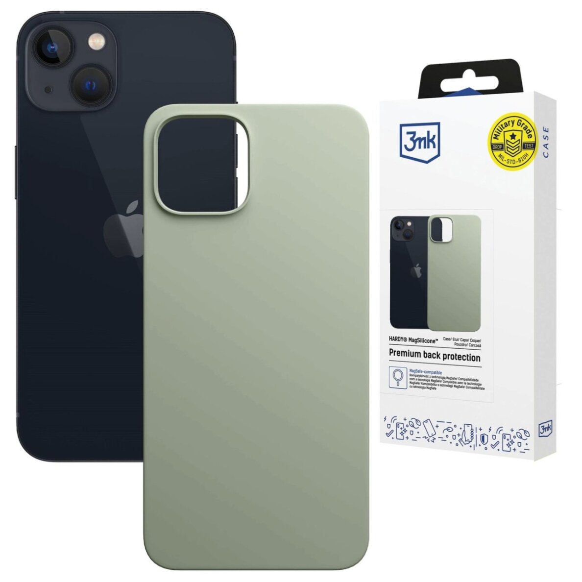 iPhone 15 Plus dėklas 3mk Hardy MagSilicone – žalias iPhone 15 Plus dėklas 3mk Hardy MagSilicone – žalias