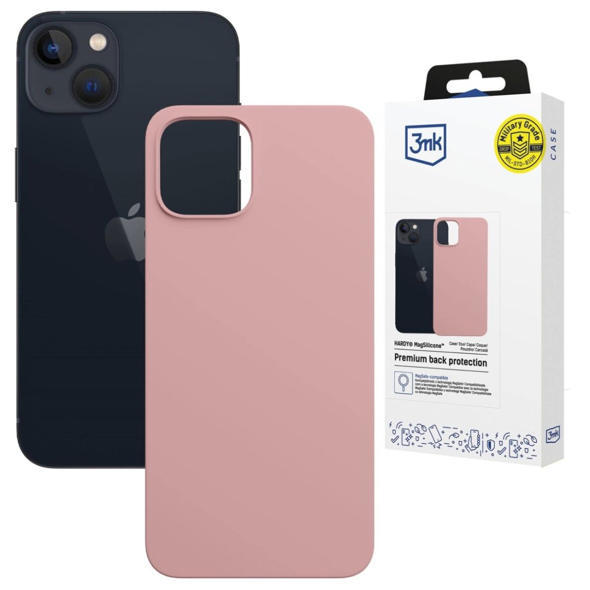 iPhone 15 Plus dėklas 3mk Hardy MagSilicone – rožinis iPhone 15 Plus dėklas 3mk Hardy MagSilicone – rožinis