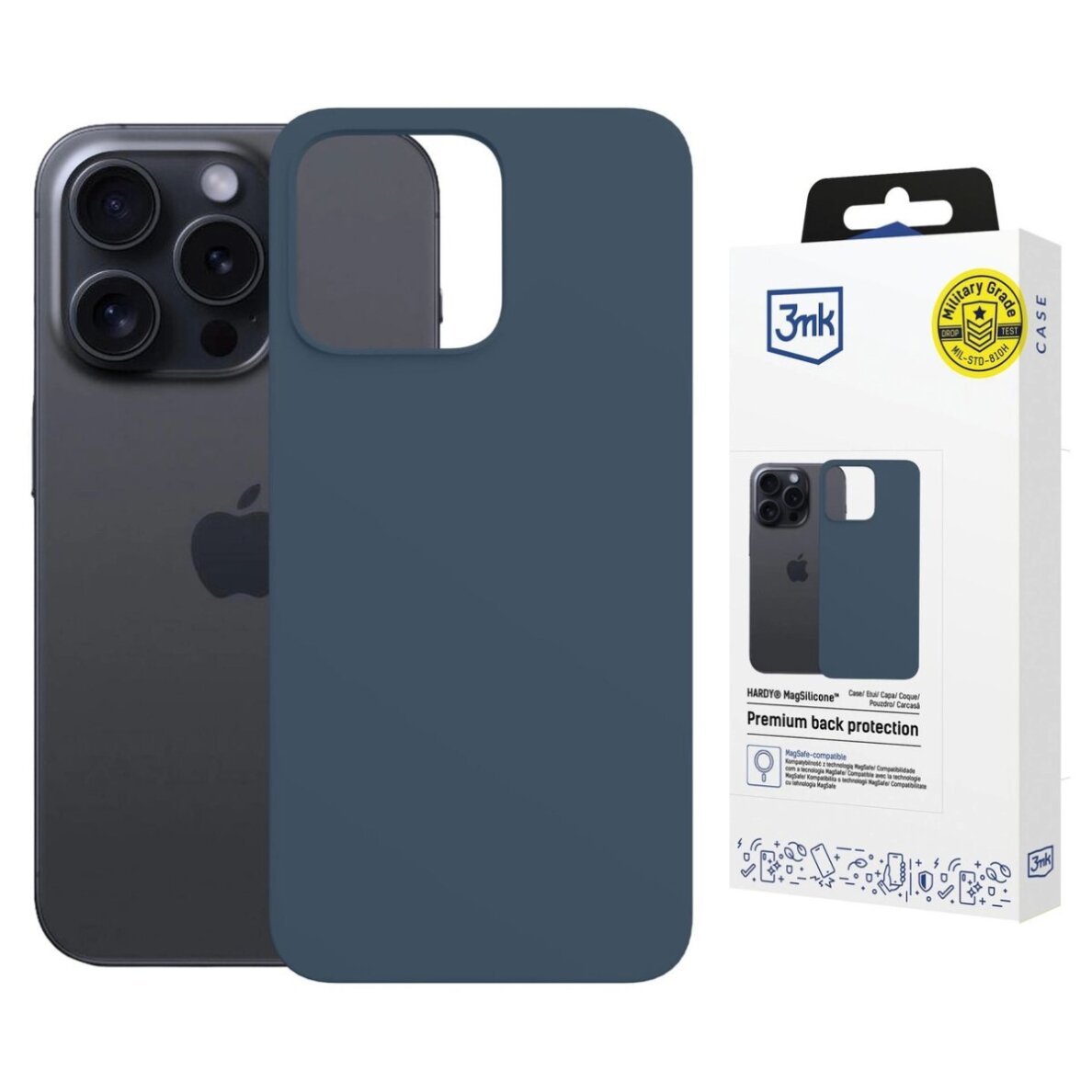 Xiaomi Redmi Note 14 Pro+ dėklas 3mk Matt Case Pro – matinės juodos