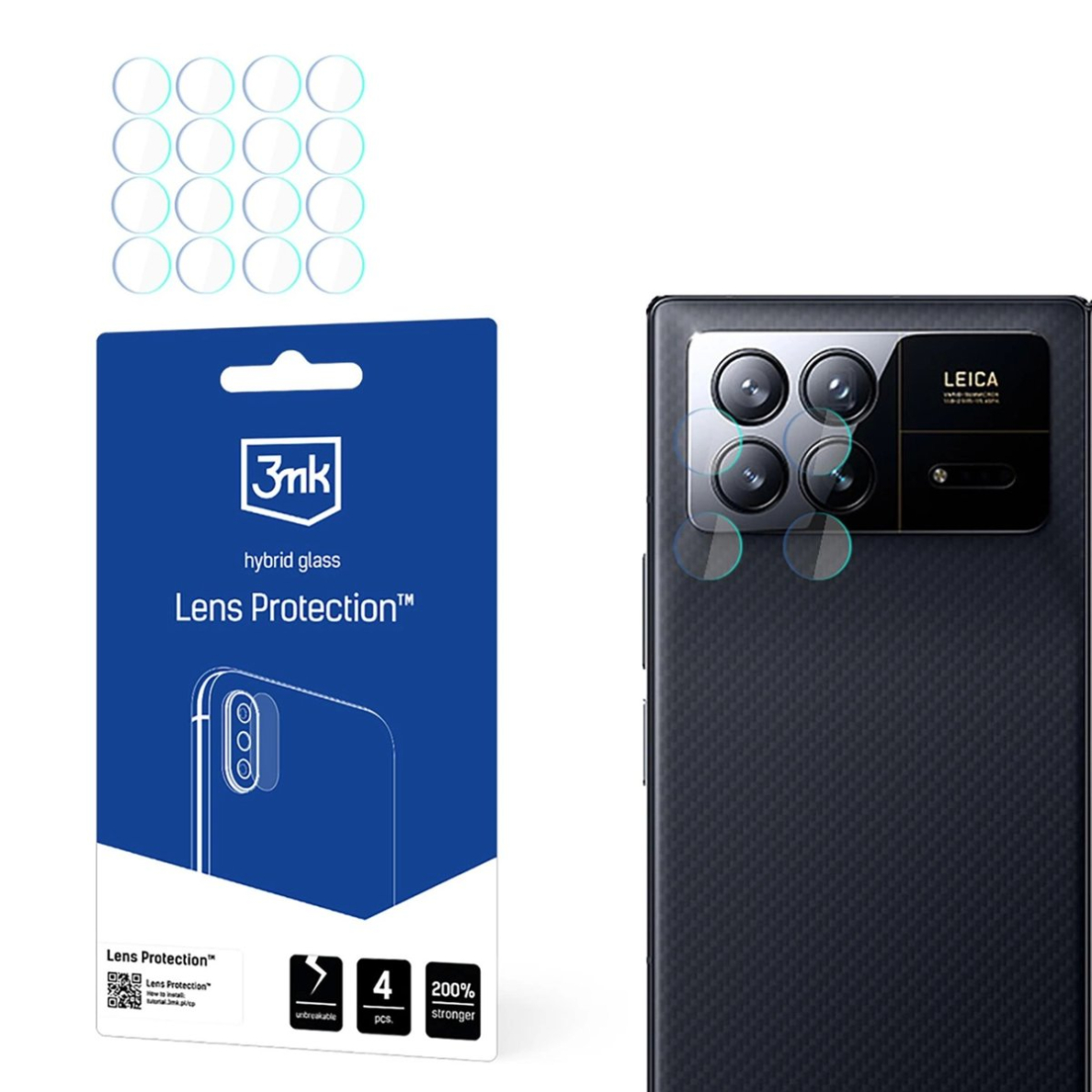 Xiaomi Mix Fold 3 priekinė 3mk Lens kameros apsauga Xiaomi Mix Fold 3 priekinė 3mk Lens kameros apsauga