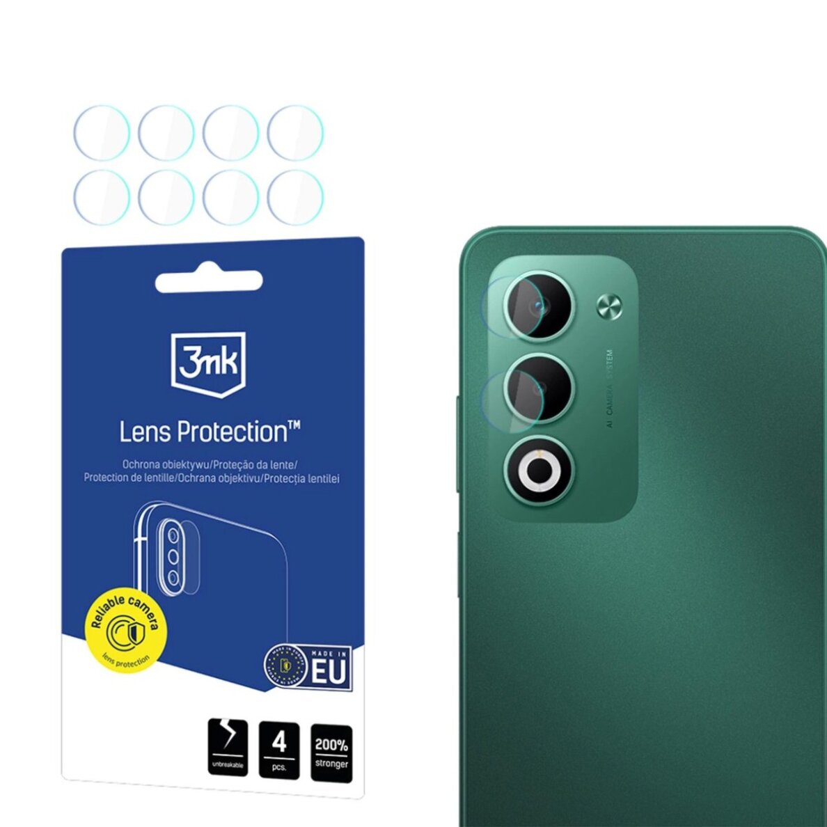 Oppo A5 5G 3mk Lens Protection kameros stiklas