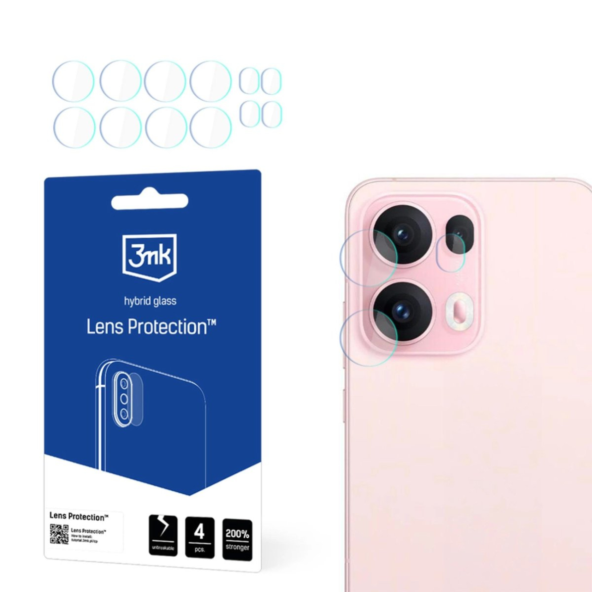 3mk Lens Protection kameros stiklas skirtas Oppo Reno 13 Pro
