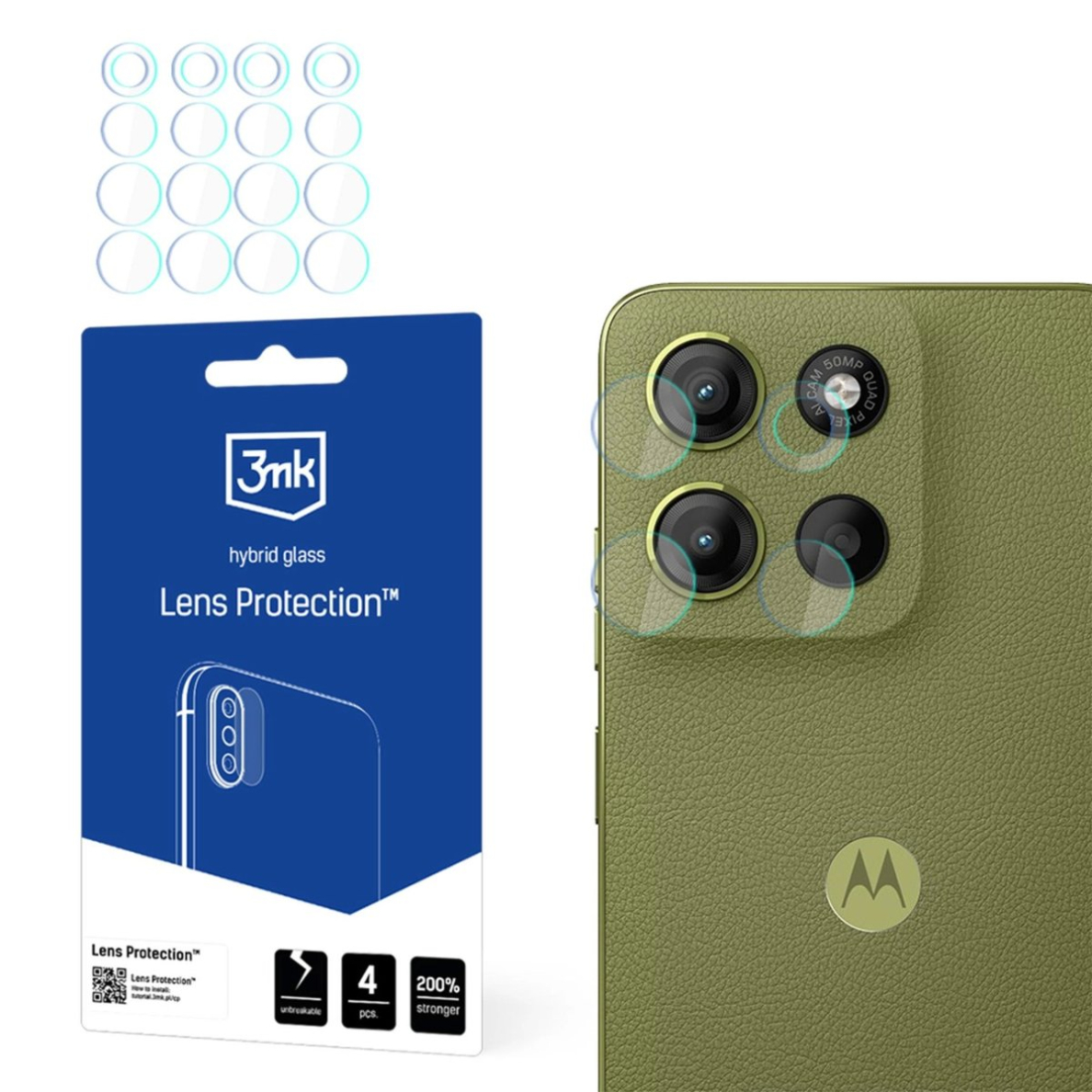3mk Lens Protection hibridinis kameros lęšio stiklas skirtas Motorola Moto G15 / G15 Power
