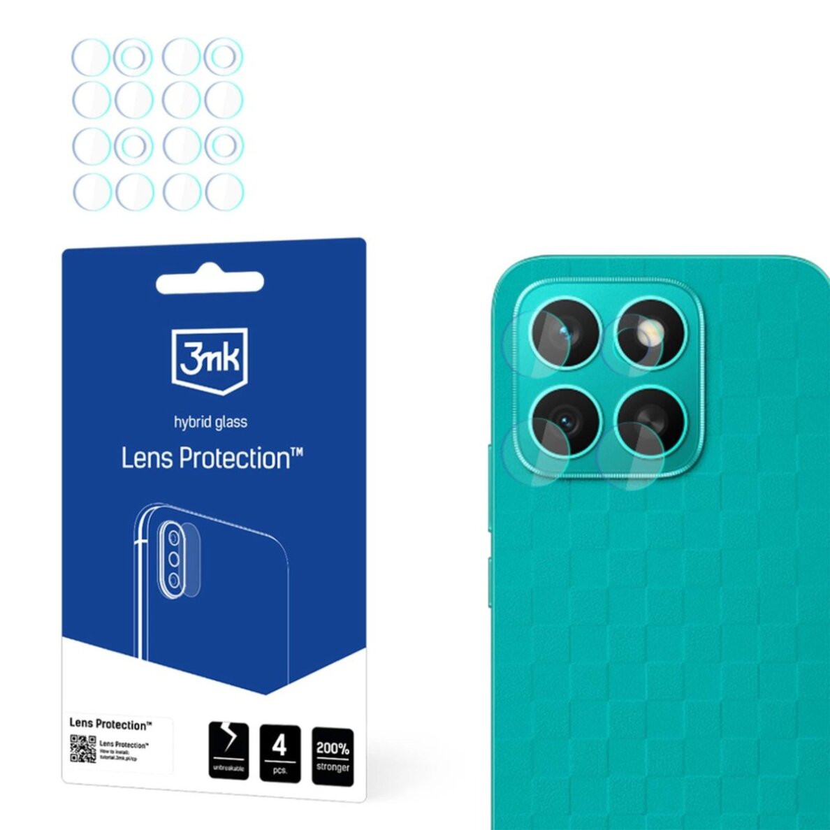 Honor X8c 3mk Lens Protection hibridinis kameros stiklas Honor X8c 3mk Lens Protection hibridinis kameros stiklas