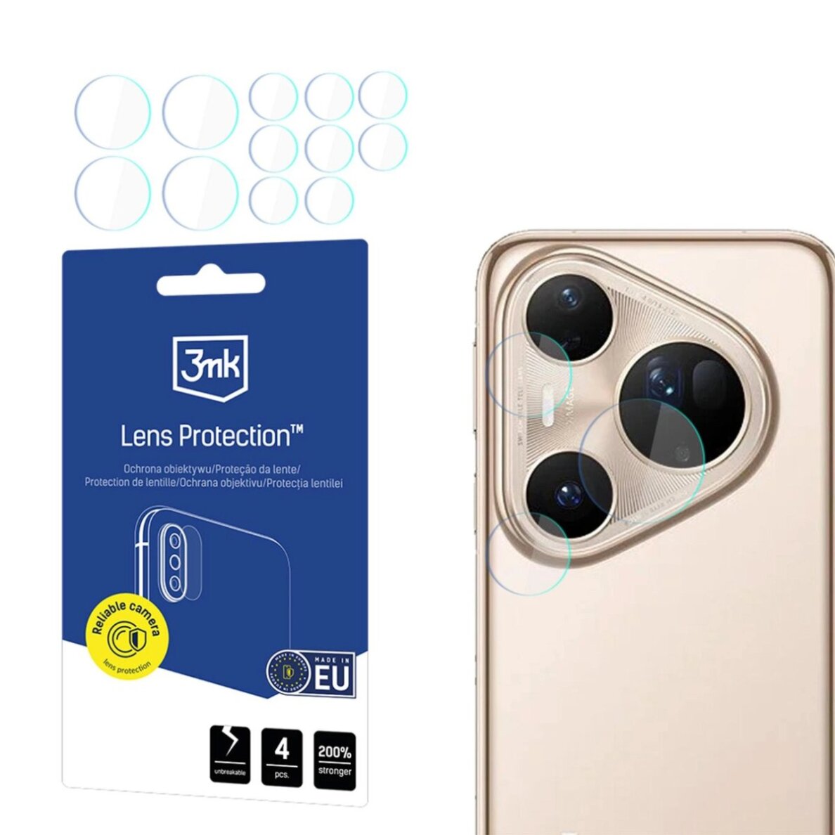Huawei Pura 80 Ultra 3mk Lens Protection hibridinis kameros stiklas
