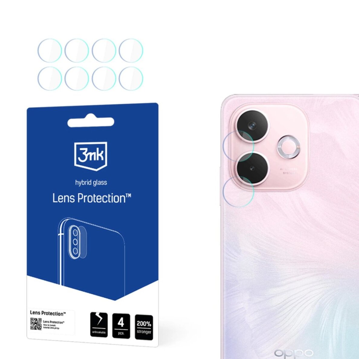 Oppo A5 Pro 5G 3mk Lens Protection hibridinis kameros stiklas Oppo A5 Pro 5G 3mk Lens Protection hibridinis kameros stiklas