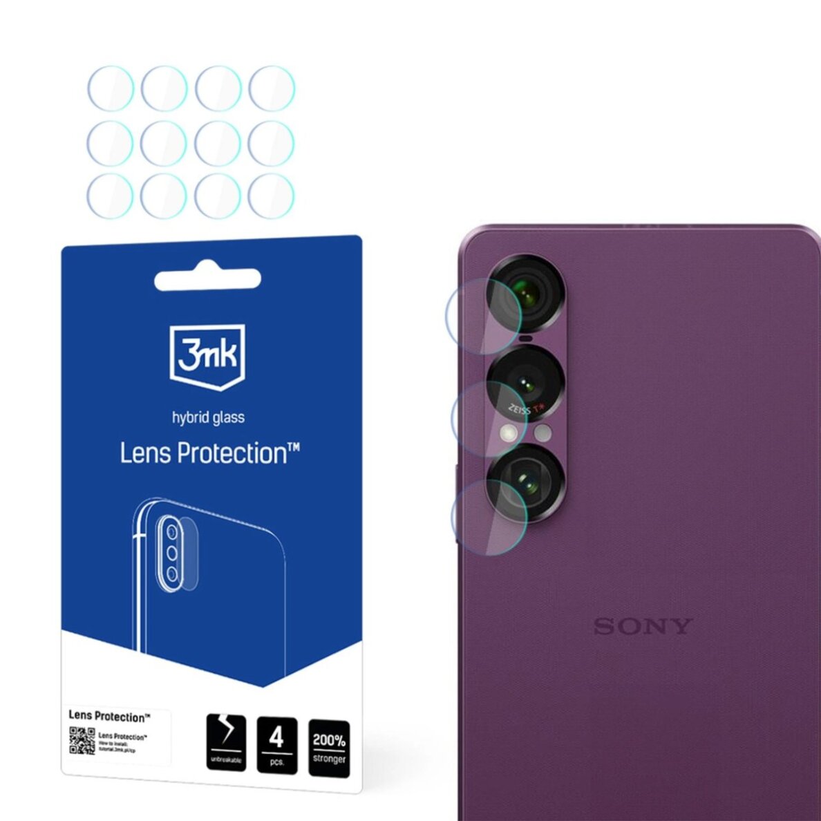 Sony Xperia 1 VII 3mk Lens Protection hibridinis kameros stiklas