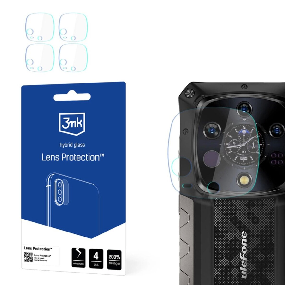 Ulefone Armor 28 Ultra 3mk Lens Protection Hybrid kameros apsauginis stiklas