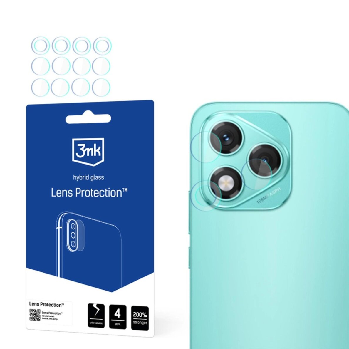Honor 400 Lite 3mk Lens Protection hibridinis kameros stiklas