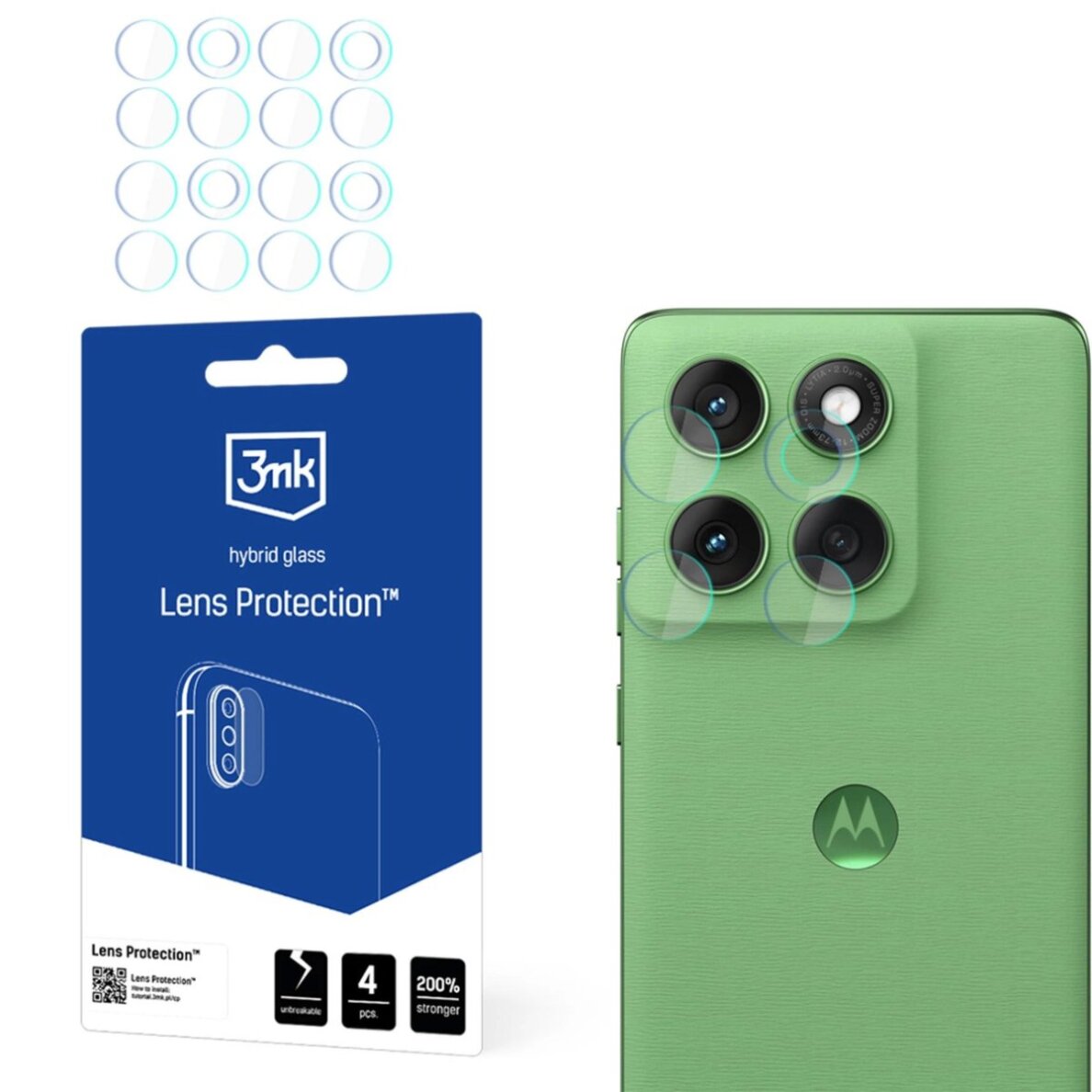 Motorola Edge 60 3mk Lens Protection hibridinis kameros stiklas