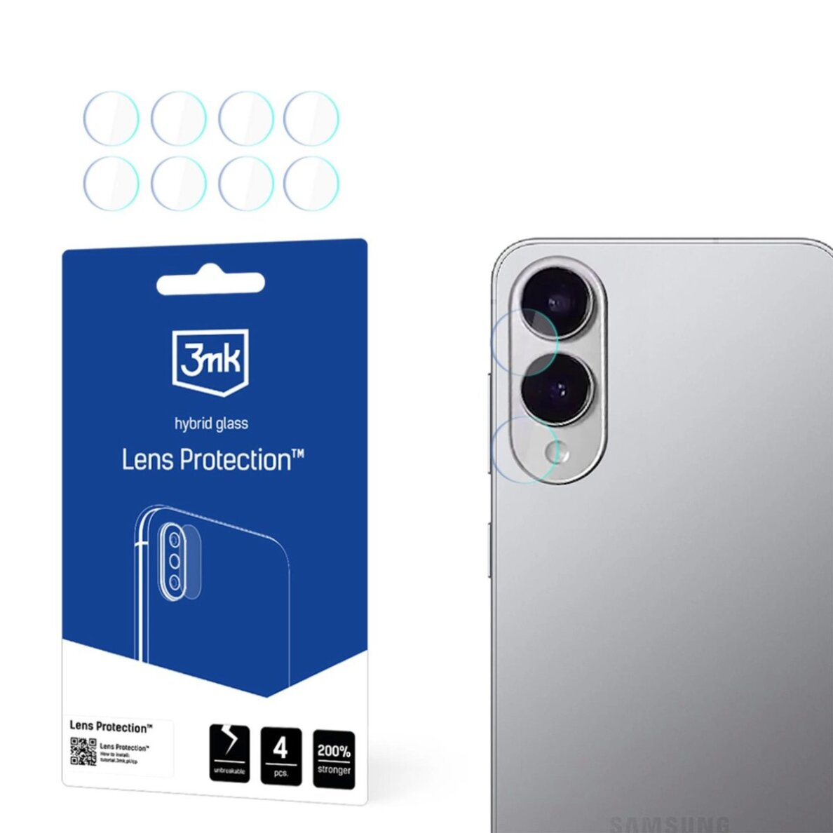 Samsung Galaxy S25 Edge 3mk Lens Protection hibridinis kameros stiklas