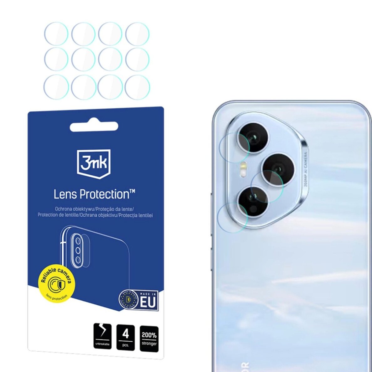 Honor 400 PRO 3mk Lens Protection hibridinis kameros stiklas