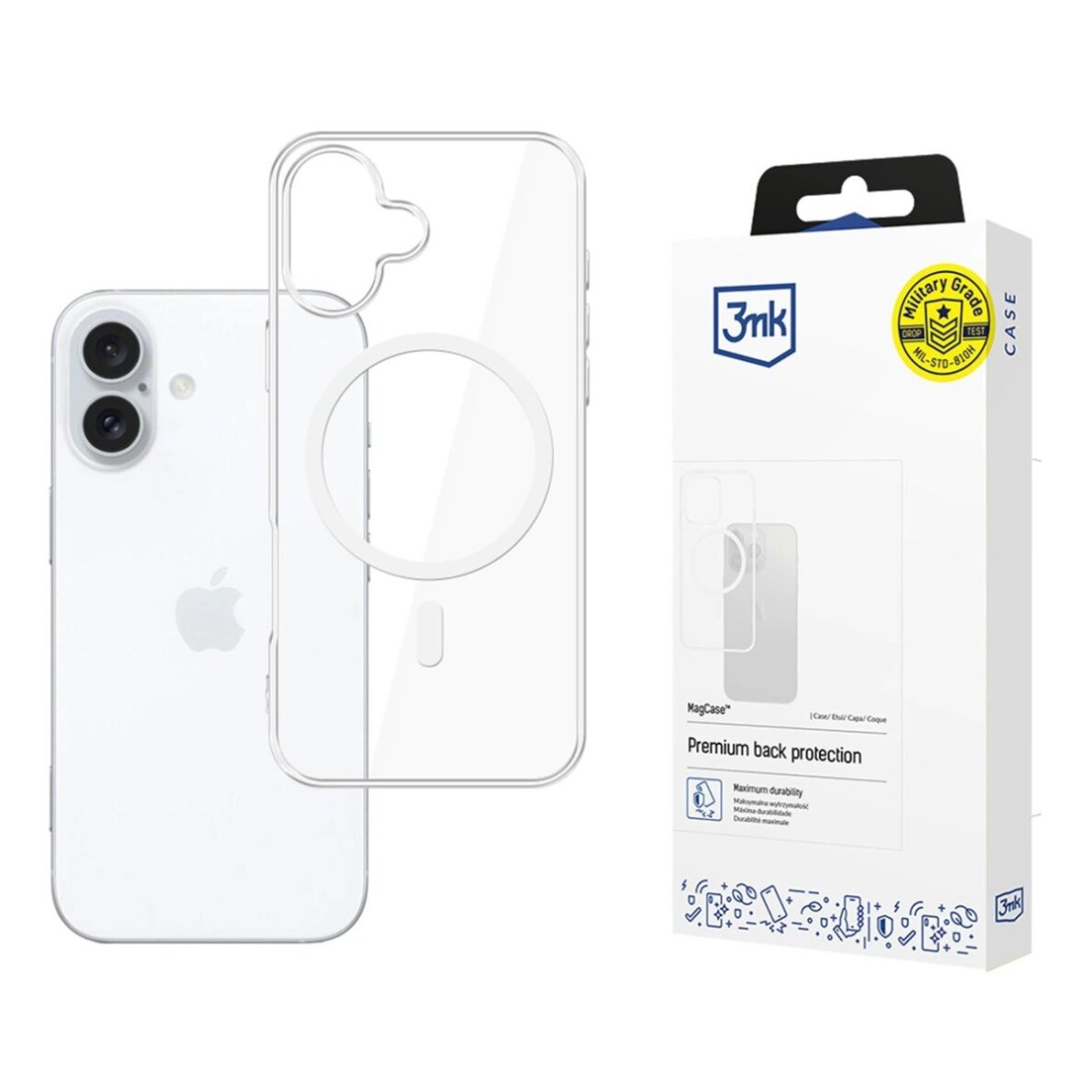 iPhone 17 3mk MagCase dėklas – skaidrus iPhone 17 3mk MagCase dėklas – skaidrus