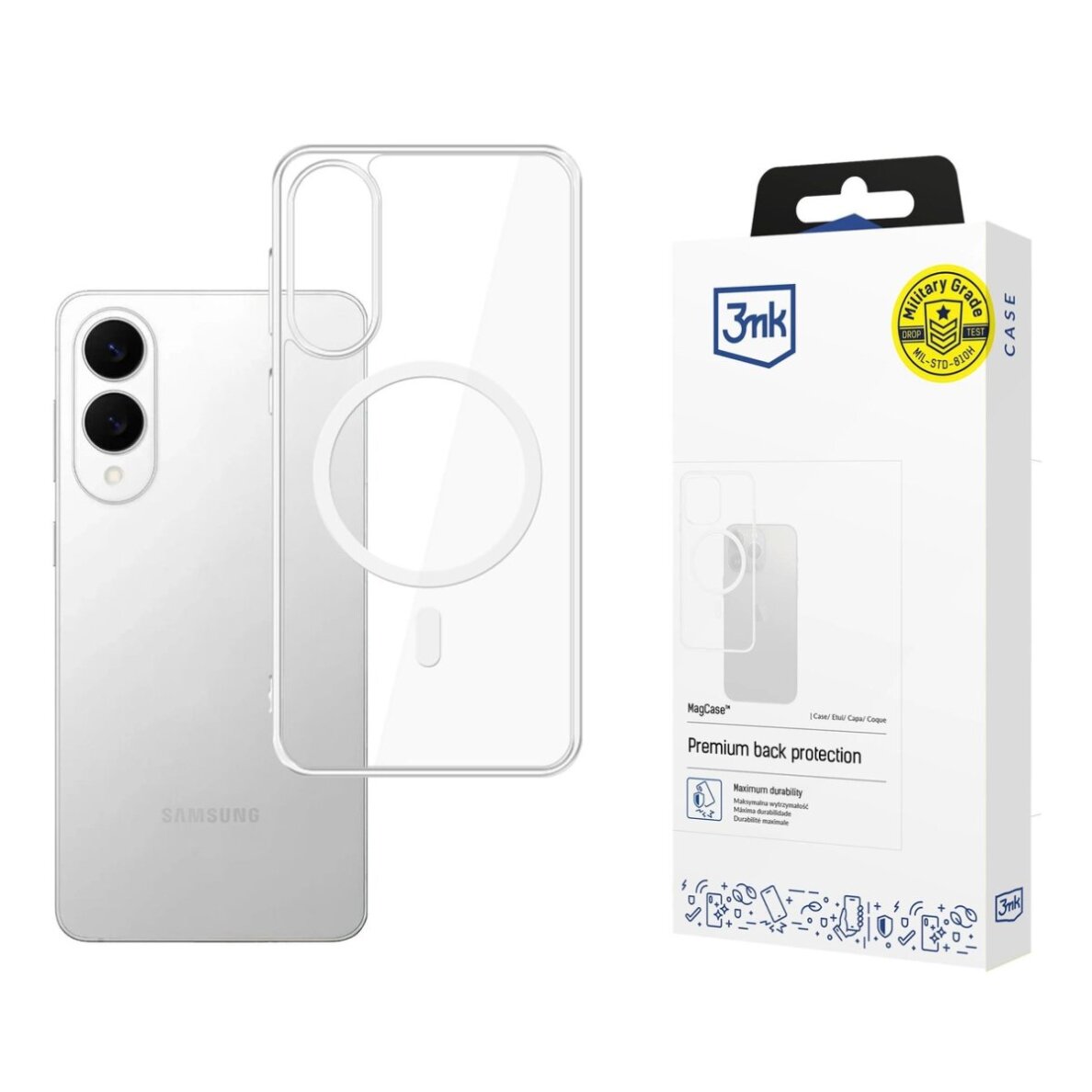 Samsung Galaxy S25 Edge dėklas 3mk MagCase – skaidrus
