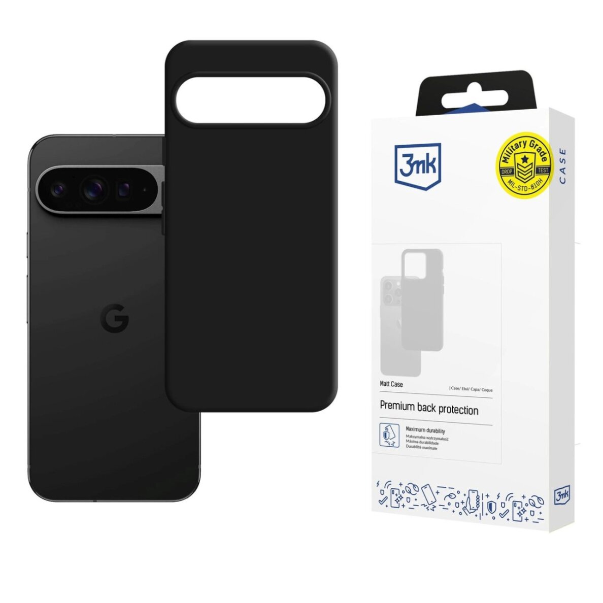Google Pixel 10 Pro XL dėklas 3mk Matt Case – matinės juodos Google Pixel 10 Pro XL dėklas 3mk Matt Case – matinės juodos
