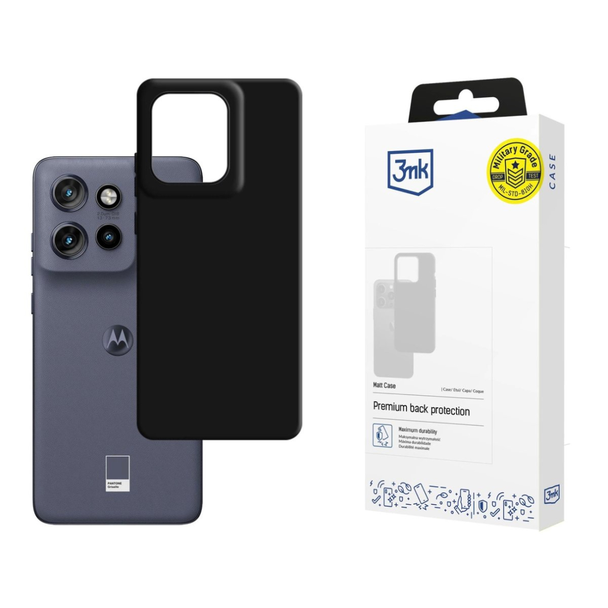 3mk Matt Dėklas Motorola Edge 50 Neo - Juodas 3mk Matt Dėklas Motorola Edge 50 Neo - Juodas
