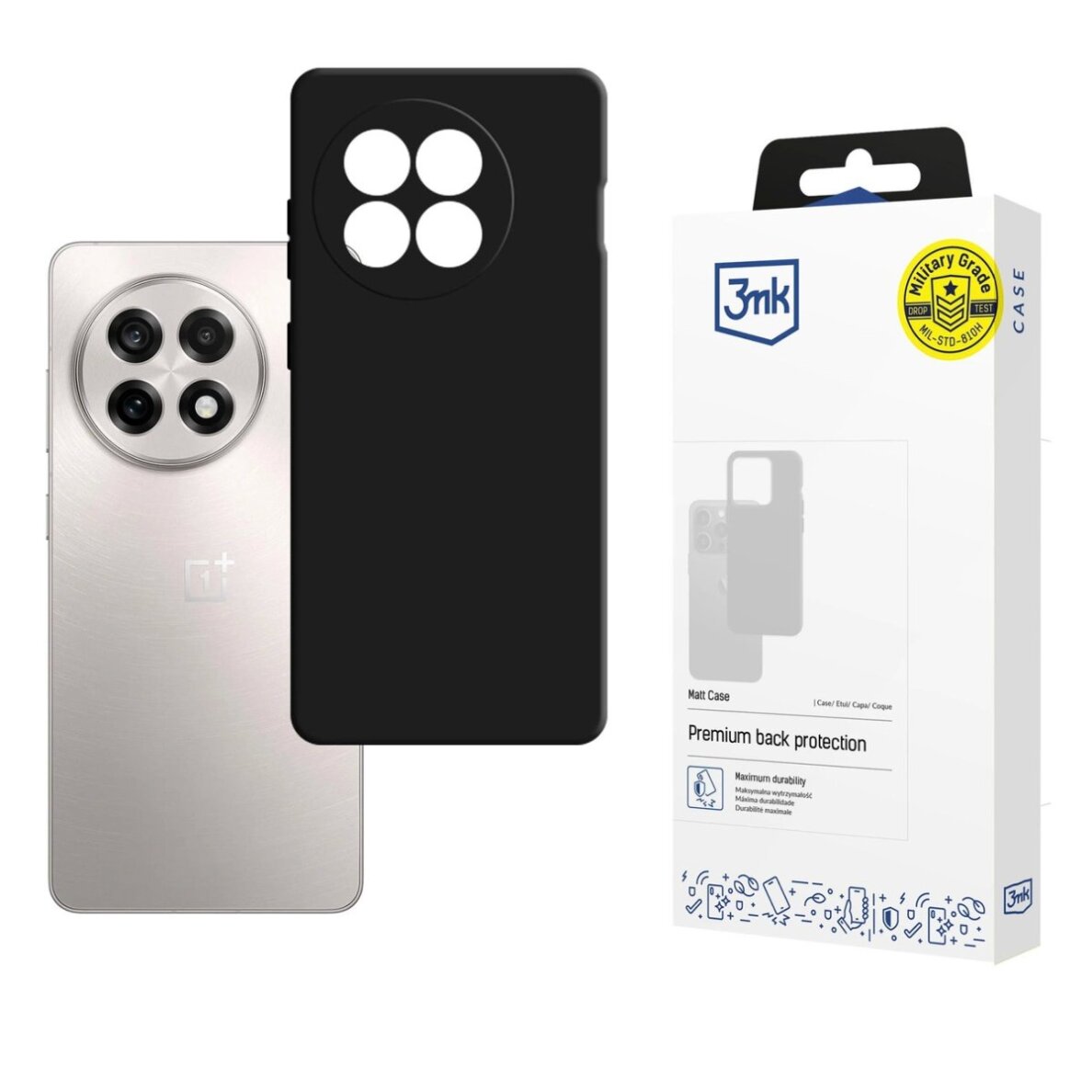 OnePlus 13R / ACE 5 dėklas 3mk Matt Case – matinės juodos OnePlus 13R / ACE 5 dėklas 3mk Matt Case – matinės juodos