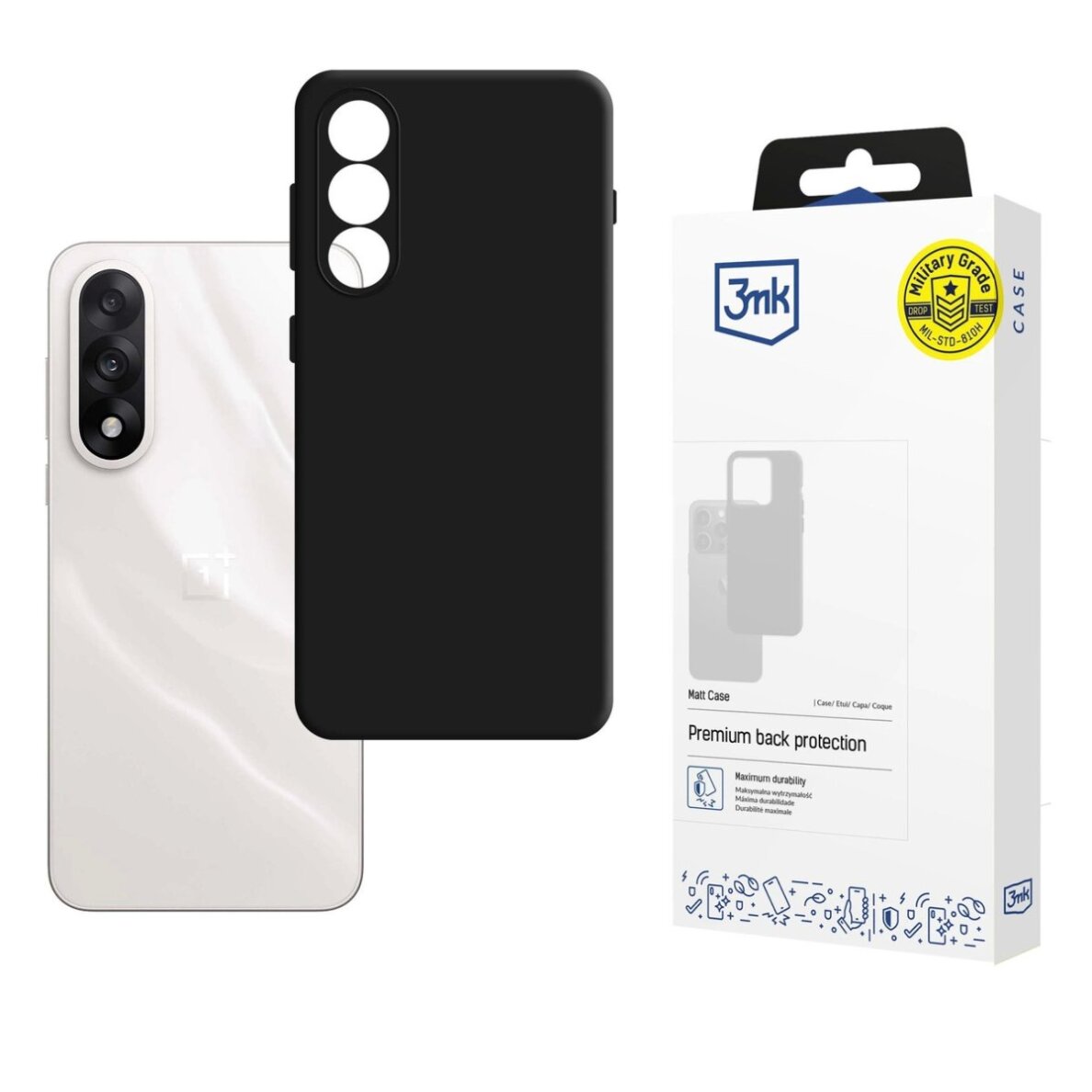 OnePlus Nord 5 dėklas 3mk Matt Case – matinės juodos OnePlus Nord 5 dėklas 3mk Matt Case – matinės juodos