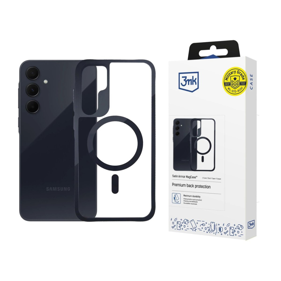 Dėklas 3mk Satin Armor MagCase Samsung Galaxy A35 5G - Permatomas Dėklas 3mk Satin Armor MagCase Samsung Galaxy A35 5G - Permatomas