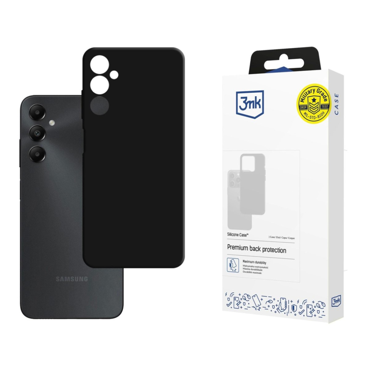 3mk Silicone Dėklas Samsung Galaxy A05s - Juodas 3mk Silicone Dėklas Samsung Galaxy A05s - Juodas
