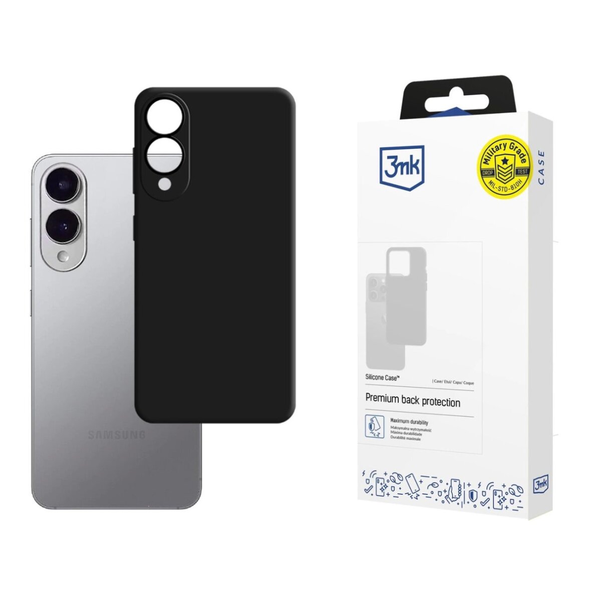 Samsung Galaxy S25 Edge dėklas 3mk Silicone – juodas Samsung Galaxy S25 Edge dėklas 3mk Silicone – juodas