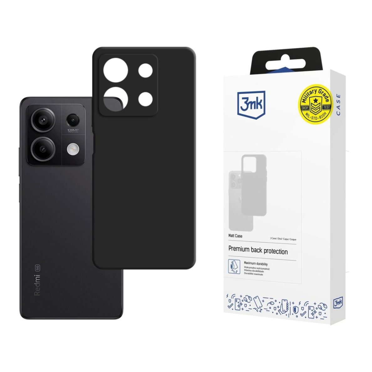 3mk Silicone Dėklas Xiaomi Redmi Note 13 5G - Juodas 3mk Silicone Dėklas Xiaomi Redmi Note 13 5G - Juodas