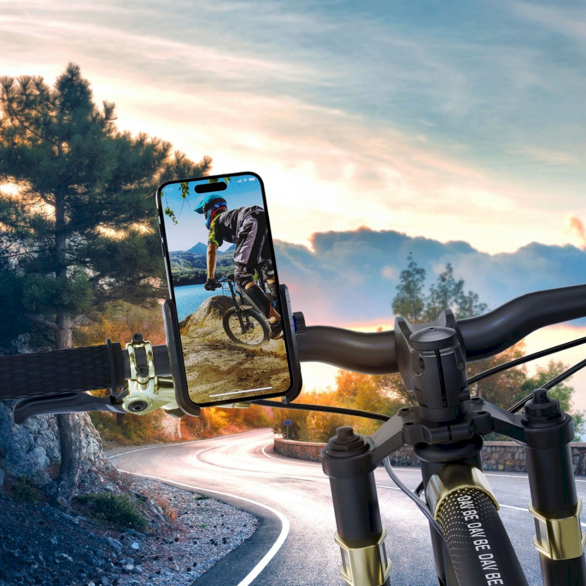 3mk Steel Bike Holder dviračio telefono laikiklis – juodas 4