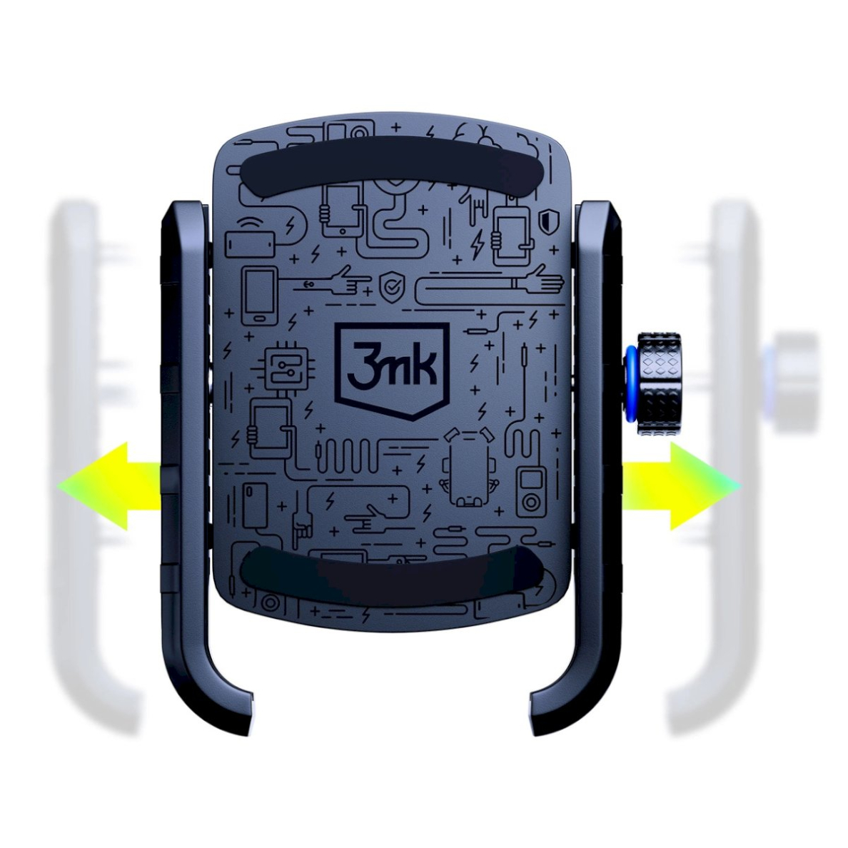 3mk Steel Bike Holder dviračio telefono laikiklis – juodas 9